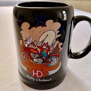 Vintage 1993 Warner Bros. Harley Davidson Yosemite Sam Mug Excellent Condition